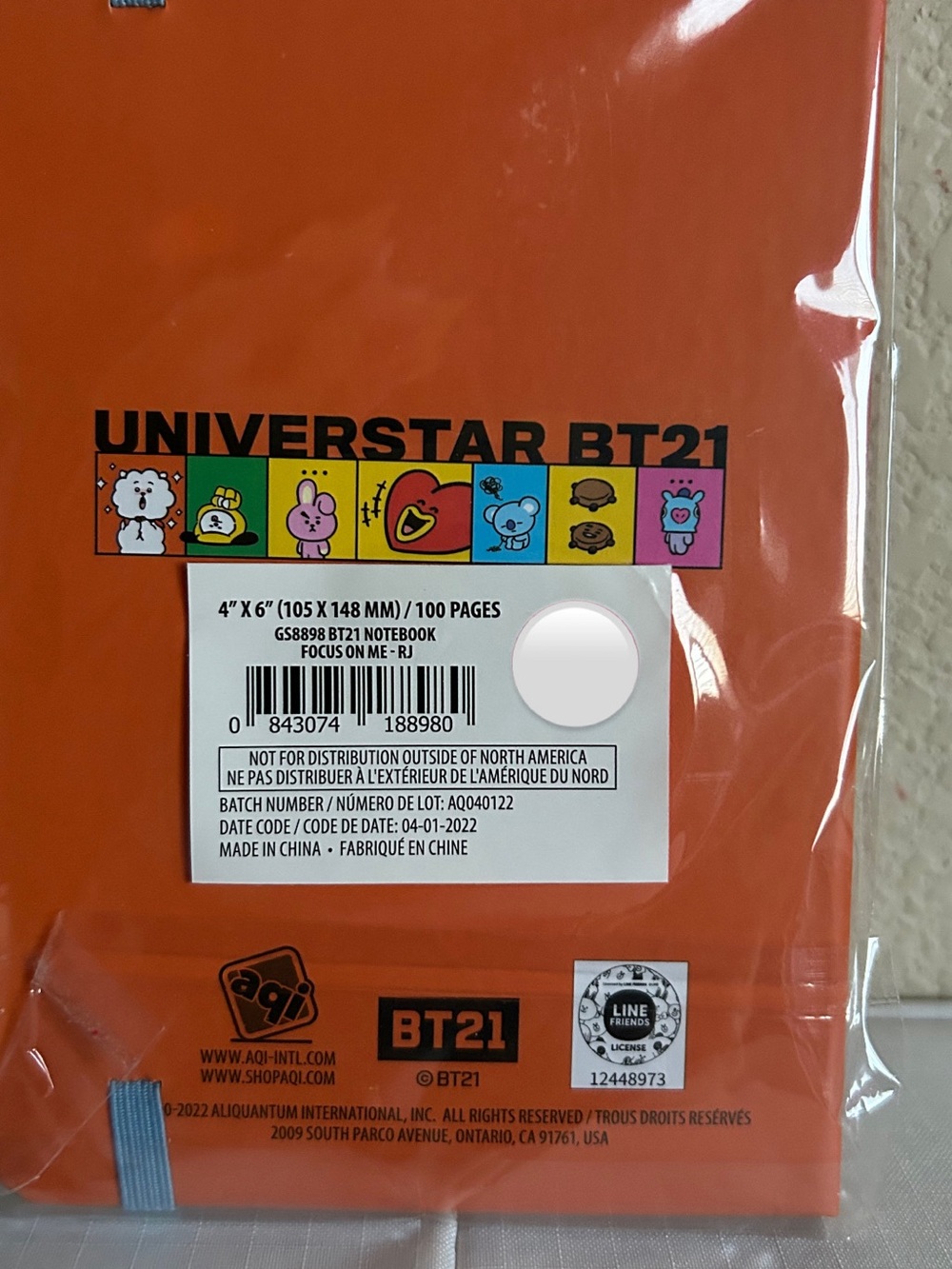 BT21 Focus on Me RJ Notebook - Picture 2 of 2